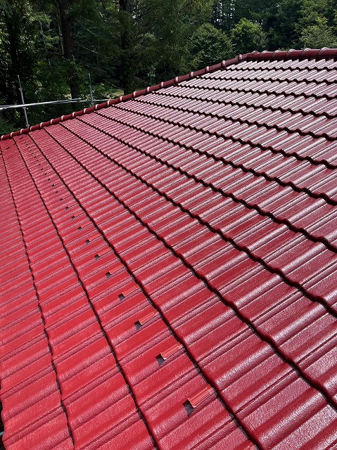 鳴沢村　屋根塗装工事